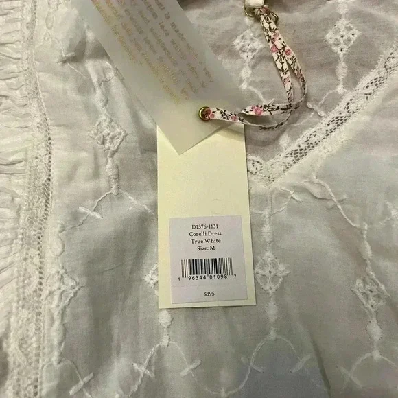 NWT LoveShackFancy CORELLI Mini WHITE Perfect Graduation or Bridal Dress M - Picture 8 of 8